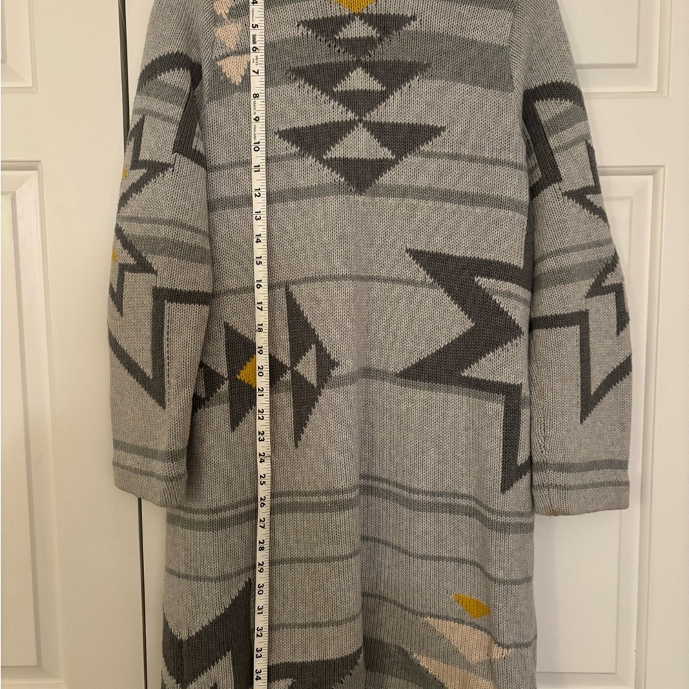 Pendleton Gray Geometric Patterned Cardigan Size … - image 7